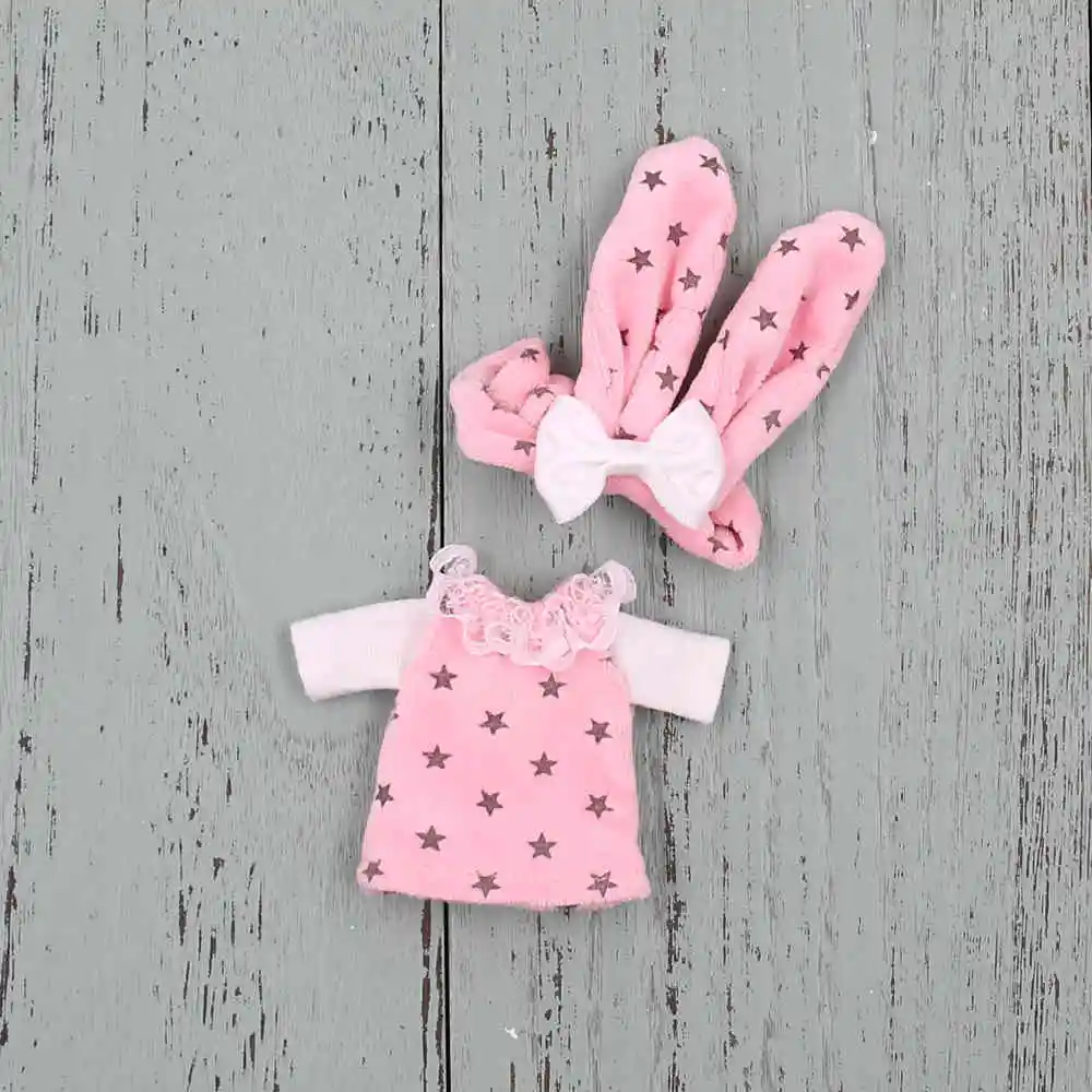 Pink Одежда для 1/8 bjd кукла средняя DODO ob11 кукла милый мягкий костюм с головным убором Высококачественная мягкая одежда для 20 см bjd - Цвет: Pink