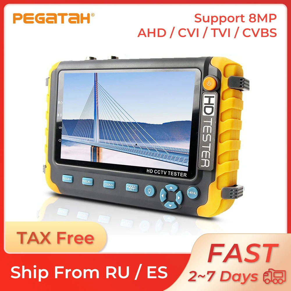 Новинка 5 дюймов CCTV камера тестер монитора 1080P AHD CVBS аналоговый в 1 с HDMI/VGA вход