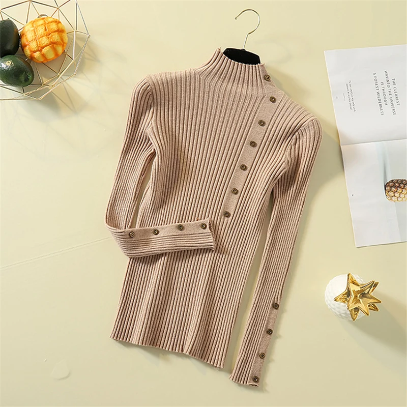 

Half Turtleneck Sweater Women's Fall/Winter New 2020 Turtleneck Sweater Thicken Long Sleeve Slim Base Sweater Trend 123