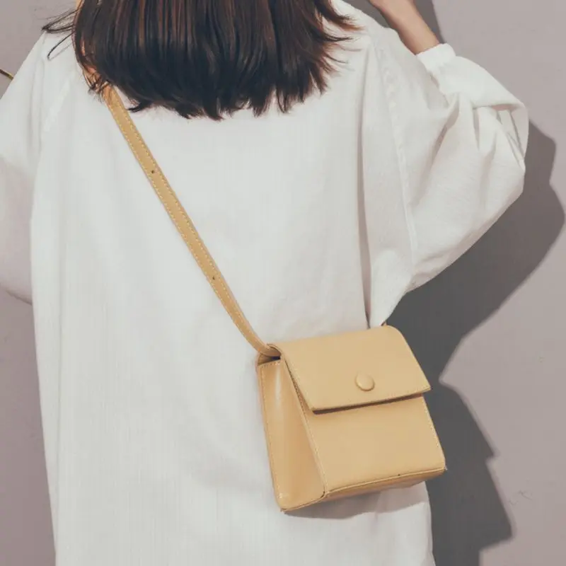 

Women Small Square Shoulder Messenger Bags PU Leather Casual Simple Style Joker Delicate Hardware Elegance Ladies Crossbody