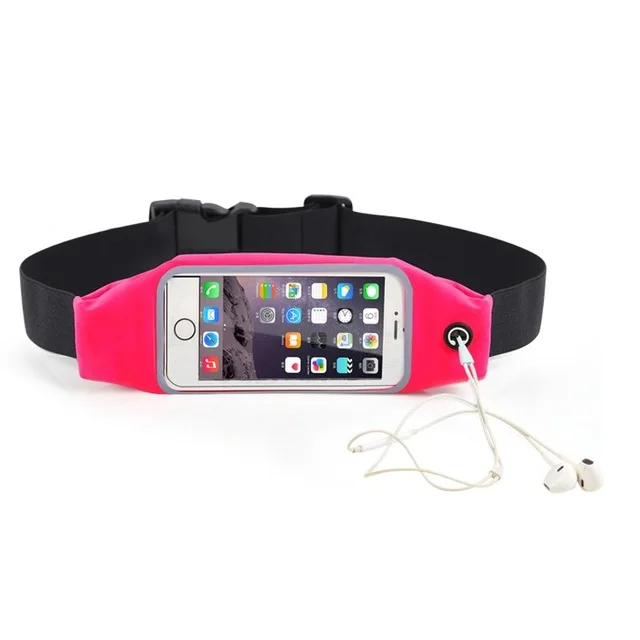 PINK Спортивная поясная сумка для бега для iPhone 11/samsung/huawei/Redmi Xiaomi, ультратонкая поясная сумка, сумка для мобильного телефона, чехлы - Цвет: PINK