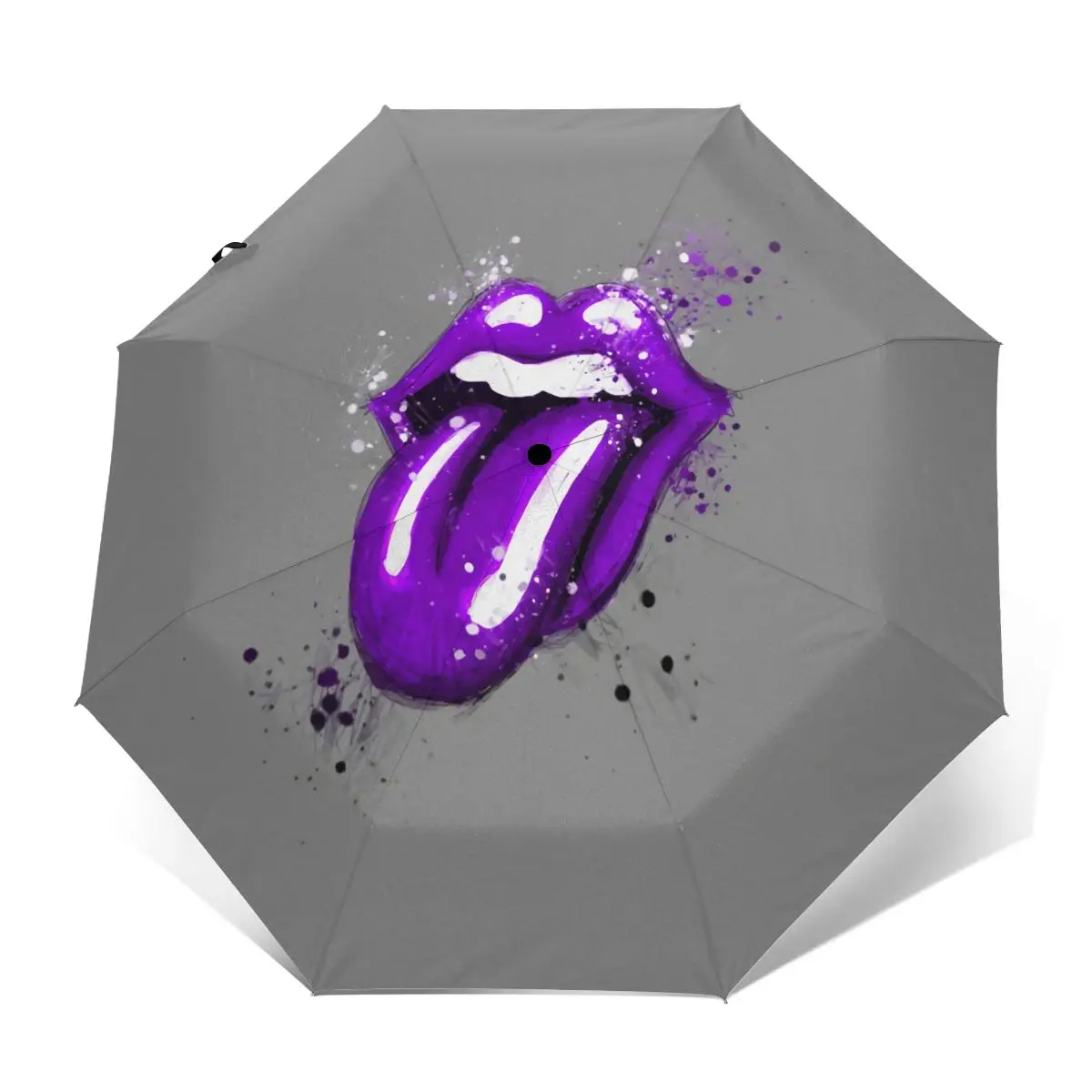 

Lips Umbrella Elegant Folding Umbrella Print Summer Windproof Automatic Umbrella