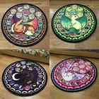 Круглый ковер с покемоном, милый мультяшный напольный ковер для гостиной, спальни, детской комнаты, нескользящий игровой коврик