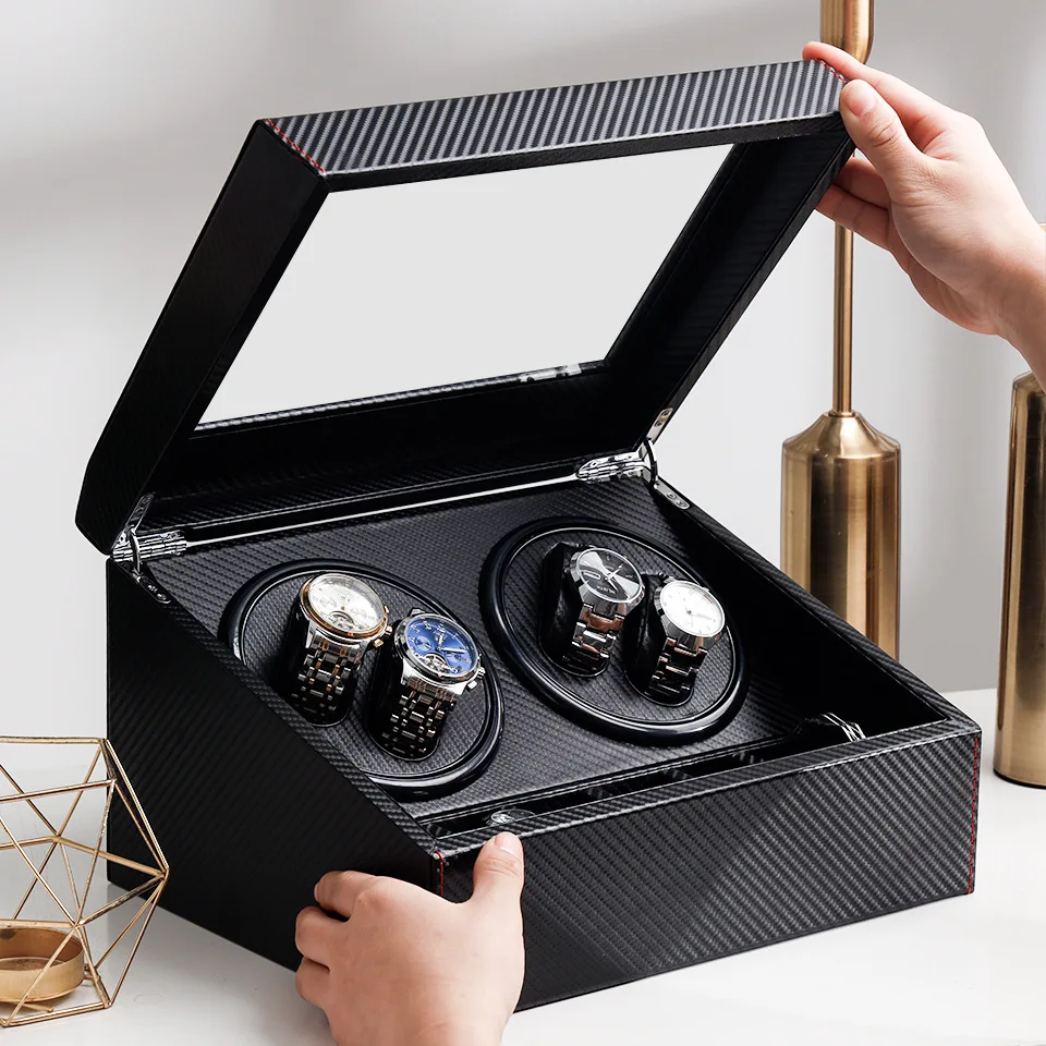 High Quality Automatic Watch Shaker Winder Box Slient Motor Box Watches Mechanism Cases Drawer Watch Storage Display Watches