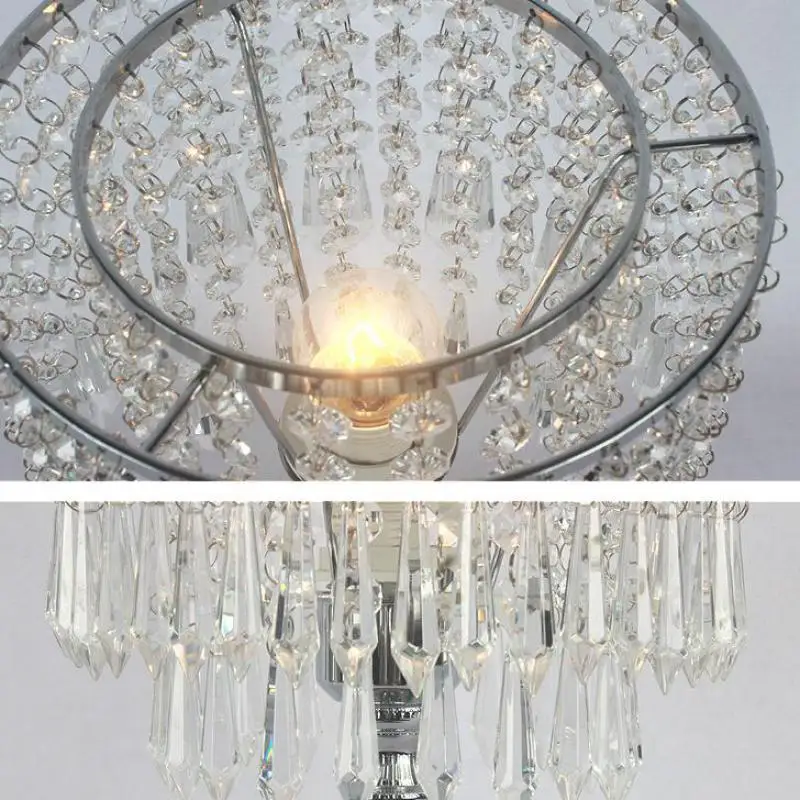 Современная простая прикроватная настольная лампа для спальни Хрустальная