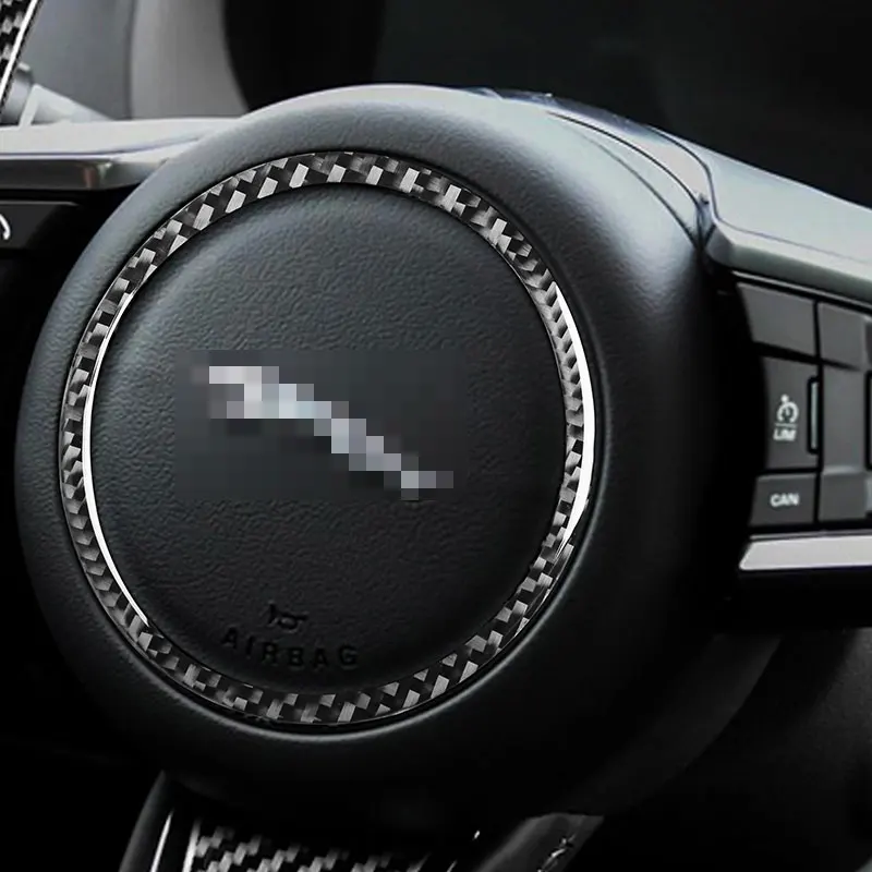

Carbon Fiber Car Accessories Interior Steering Wheel logo Circle Protective sticker Used for Jaguar F-PACE X761 All years