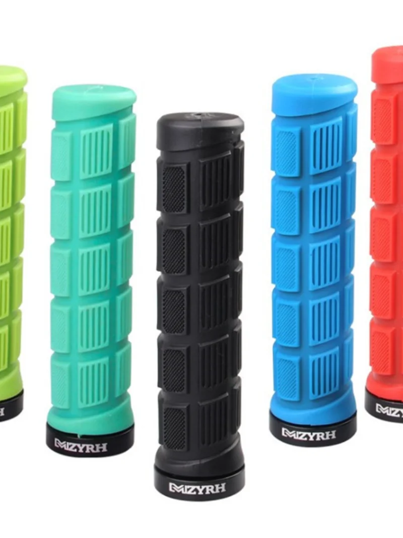 

1 Pair Bike Grips Handlebar Mountain Bike Cycle Bicycle Lock Aluminum Alloy Rubber Grip Anti-Slip Parts bicycle grips bike parts
