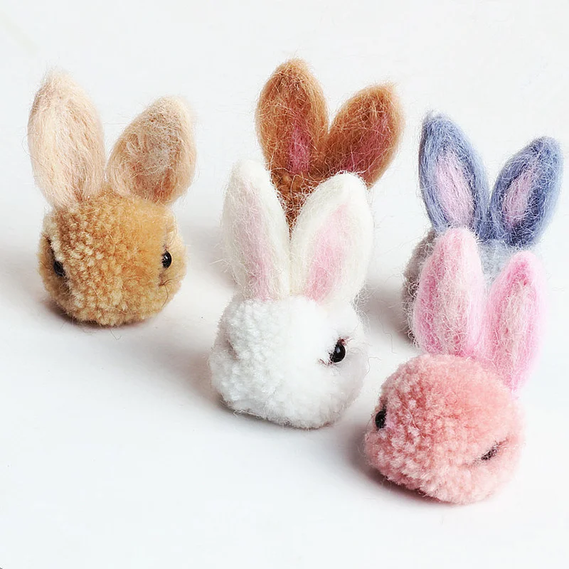 

Ritoule DIY handmade jewelry accessories wool cute cartoon rabbit earrings hair ornament materials