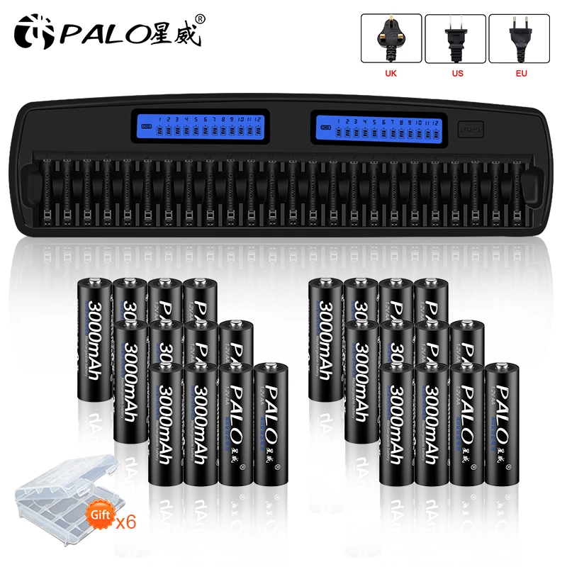 Высокое качество зарядное устройство для быстрого выпуска AA AAA умный ЖК-дисплей +