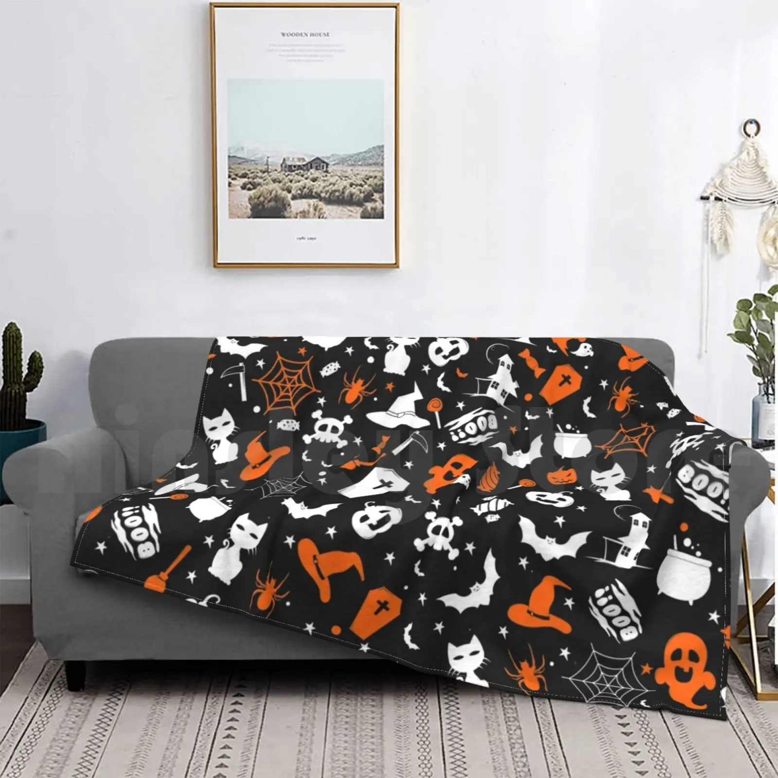 

Halloween Inspired Blanket Fashion Custom Halloween Halloween Scary Spoopy Pumpkin Funny Halloween Spoopy