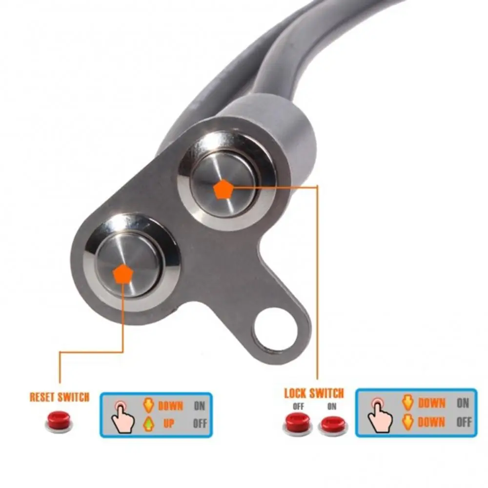 

MK67L Motorcycle Headlight Switch Dual Buttons Handlebar Portable Reset Self-locking Switch