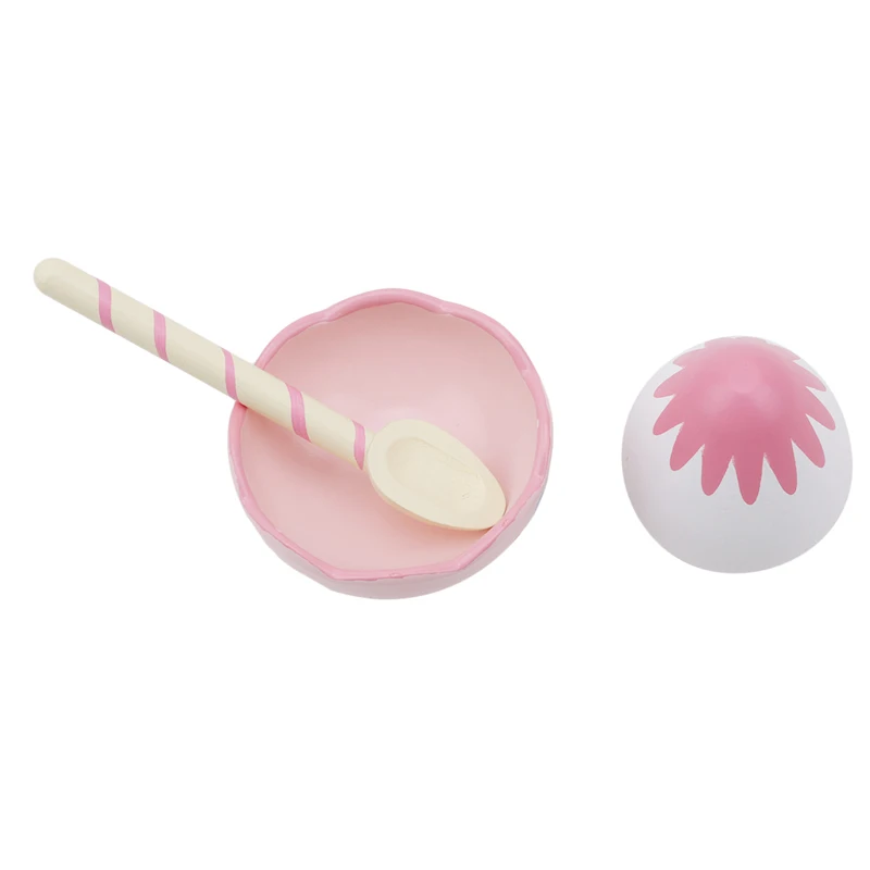 

Hot Strawberry Ice Dessert Wooden Kitchen Educational Gift Preschool Kindergarten Pretend Play Toys for Children Girls Boys