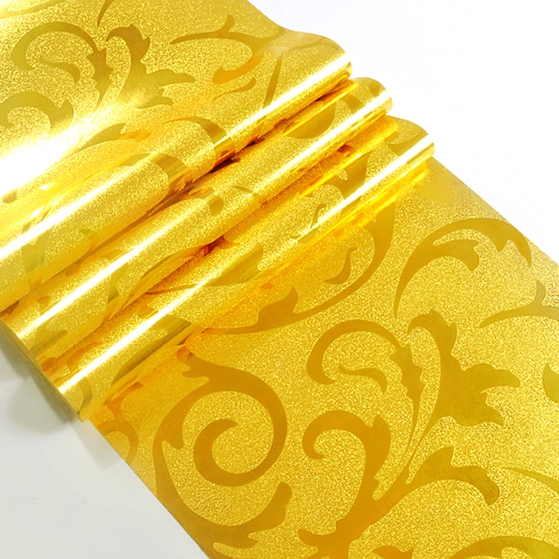 Обои из ПВХ Золотая фольга Подвесной Потолочный материал настенная бумага обои
