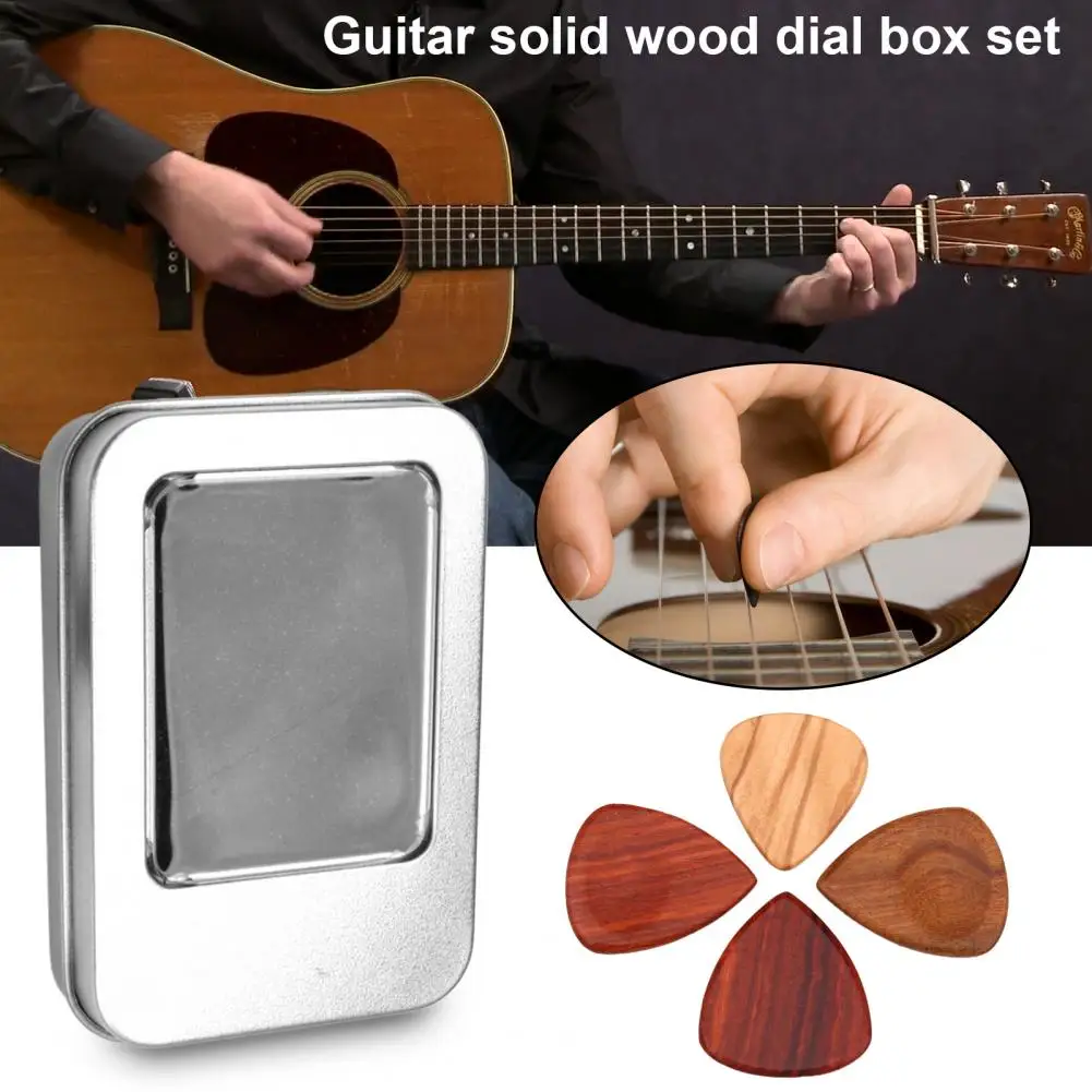 

4Pcs/Set Guitar Pick Versatile Finger Guitar Celluloid Sheath Picks Lightweight Guitar Pick Kits