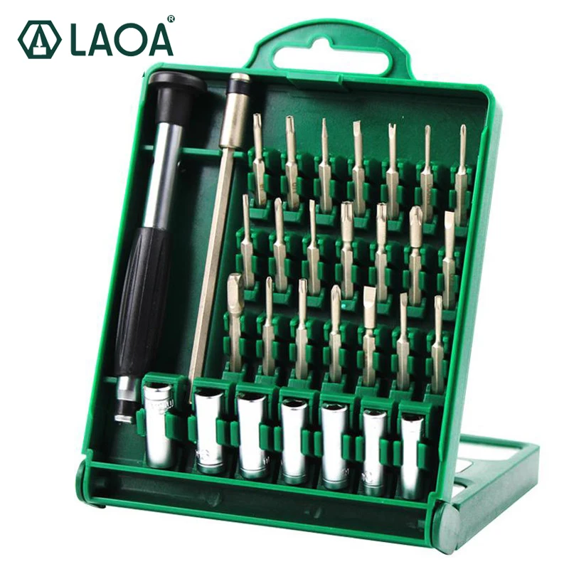 

LAOA 32 in 1 S2 Precision Screwdrivers Multifunction Precise Screwdrivers Set Repair Tools for PC Phone Laptop Watch