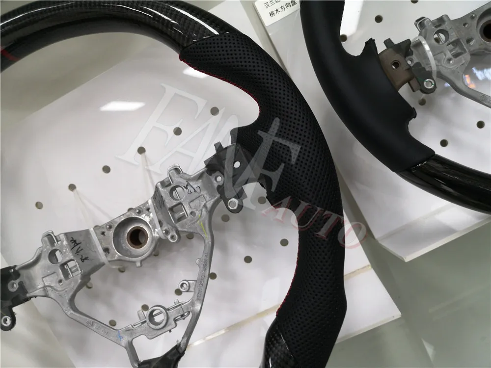 Carbon Fiber Peach Wood Steering Wheel for Toyota Sienna 2011