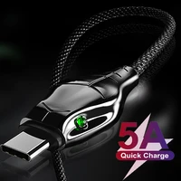 3m usb type c cable 5a fast charging data cord micro usb type c charge wire led charging indicator for iphone 12 xiaomi 11 redmi
