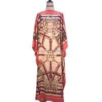 africa traf blogger recommend popular printed silk kaftan maxi dresses loose summer beach bohemian kaftan long dress for lady