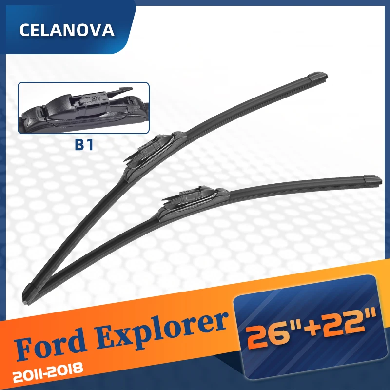 Windshield Wiper Blade For Ford Explorer 2011-2018 Frameless Windscreen Rubber Wipers 26