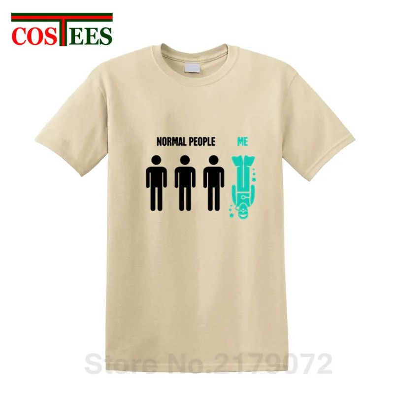 Забавный дизайн с перевернутым дном нормальные люди я дайвинг футболка для