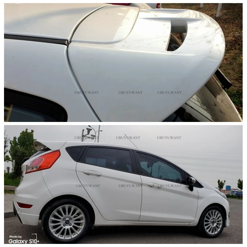 Спойлер для Ford Fiesta 2009 2010 2011 2012 2013 Высококачественный неблестящий праймер цвет ABS