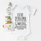 Милые от Carter's, детский костюмчик, LIEVE Ора и немецкие Ik Hoorde Dat Jullie печати для новорожденных объявление беременности боди хлопковый комбинезон на возраст от 0 до 24 месяцев