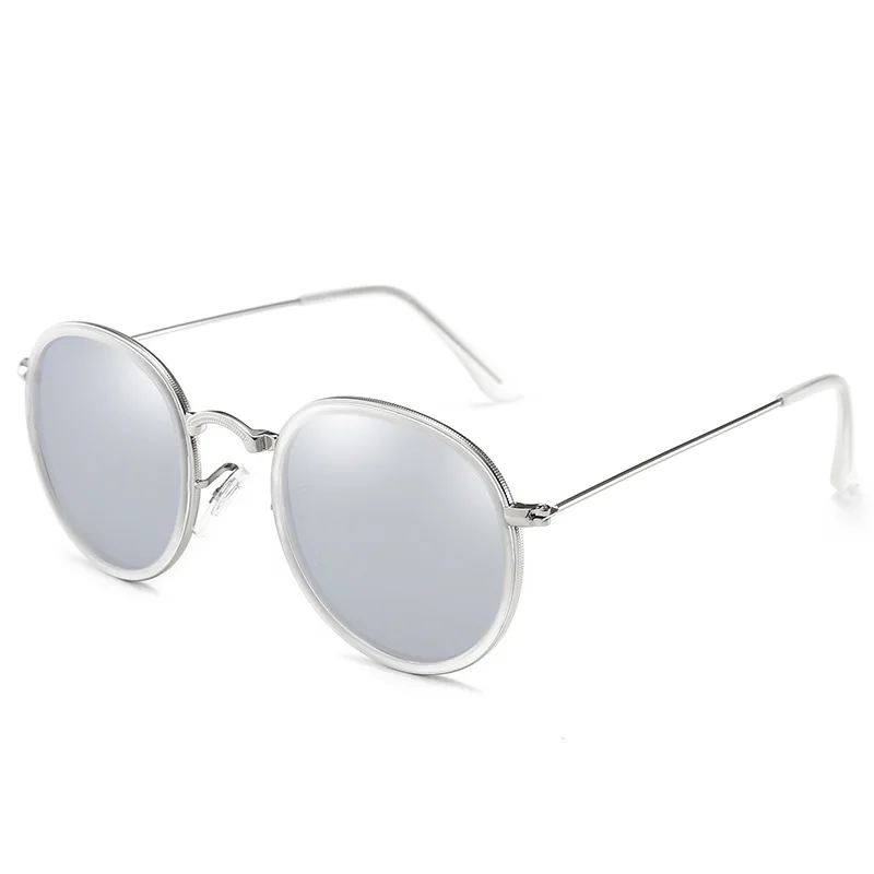 silver-mirror silver SIMPRECT, поляризационные женские солнцезащитные очки, rb, фирменный дизайн, круглые солнцезащитные очки, Ретро стиль, Ретро стиль, солнцезащитные очки, водительские Оттенки для женщин - Цвет линз: silver-mirror silver
