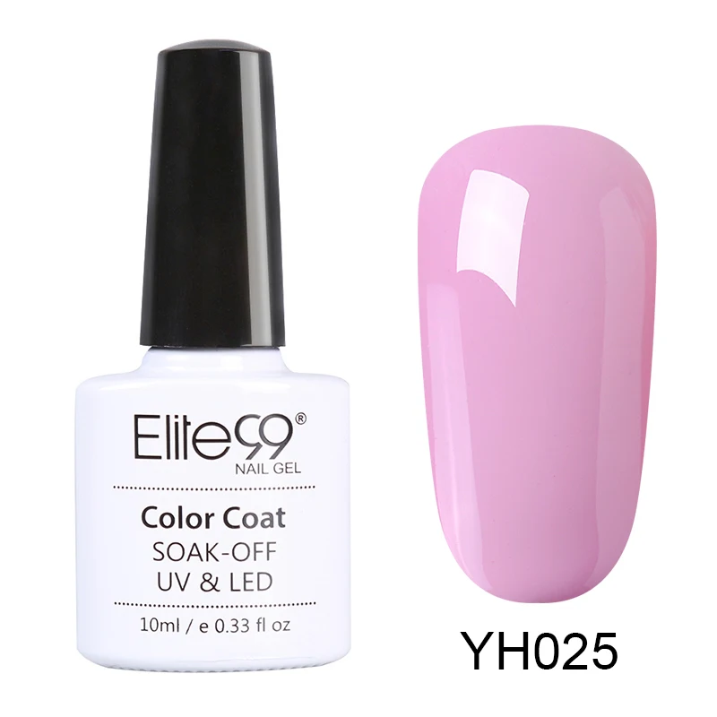 YH025 Elite99 10 мл Розовый Цветной Гель-лак для маникюра Полупостоянный Светодиодный УФ верхнее покрытие гель для ногтей лак для ногтей Гель-лак Гибридный гель - Цвет: YH025