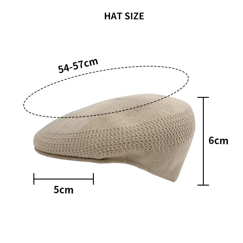 

New Ladies Casual Newsboy Hat Spring And Aummer Thin Retro Beret Fashion All-Match Casual Hat Unisex Octagonal Hat Forward Cap