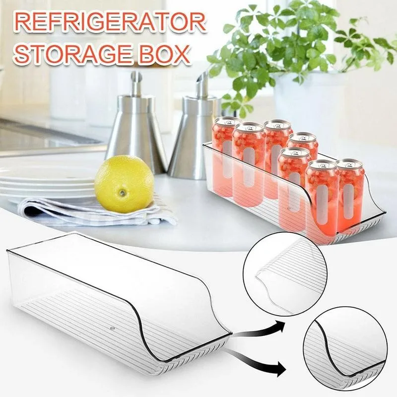 Refrigerator Organizer Bins Soda Can Dispenser Beverage Transparent Holder For Fridge Freezer Kitchen Storage Container Cabinets | Дом и сад