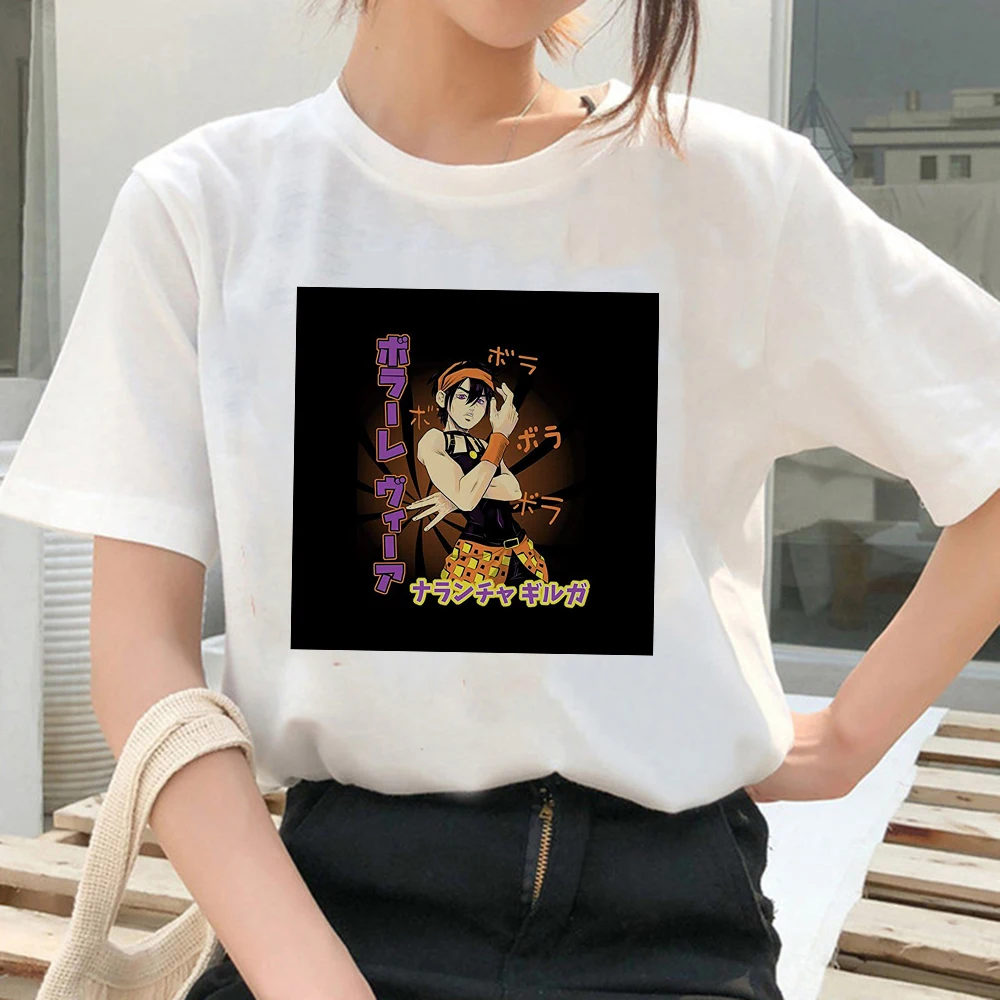 

Jojo Narancia Ghirga Top Tee Vintage New T Shirt Women Retro Pretty Hipster Loose T-shirts Fashion Casual Punk Tshirt Trendy