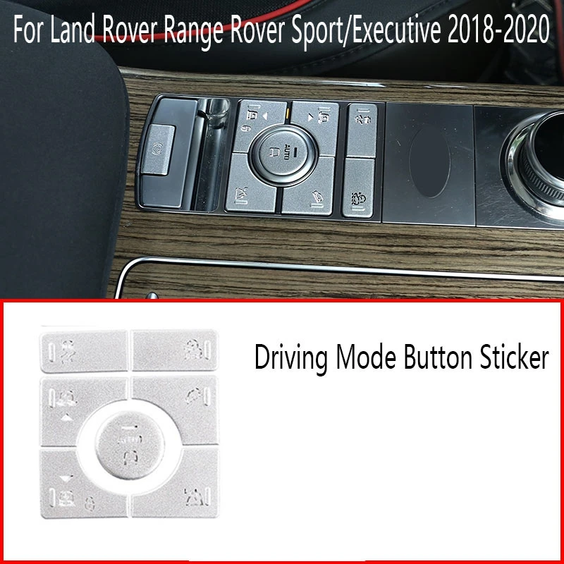 

7Pc Car Driving Mode Button Sticker Metal Center Console Button for Land Rover Range Rover Sport 2018-2020