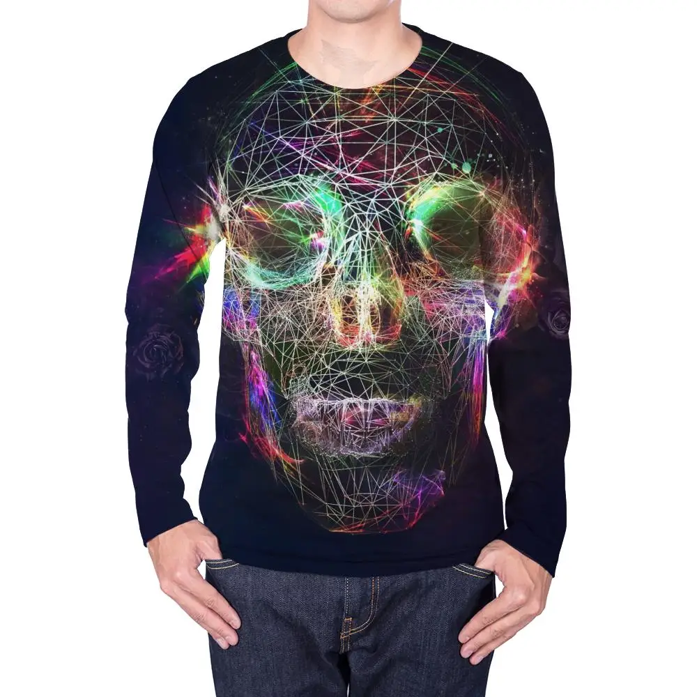 

Мужская футболка KYKU, Повседневная футболка с 3D-принтом в виде черепа