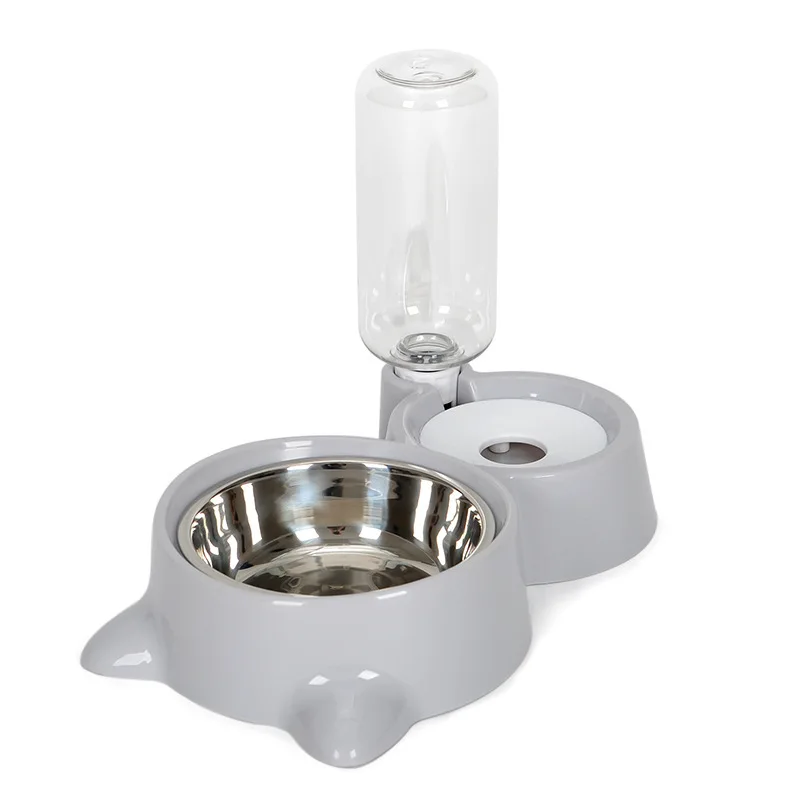 

Automatic Pet Cat Dog Feeder Bowls Water Dispenser Kitten Drinking Bowl Dogs Feeder Food Dish Stainless Steel Products