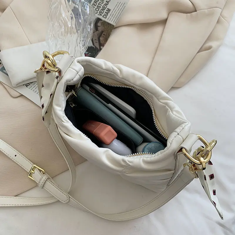 

Shoulder Bag Women Bag Handbag Crossbody Bag Women Purse Folds Chain Designer All-match Zipper Fashion 2021 New Trend PU Leather