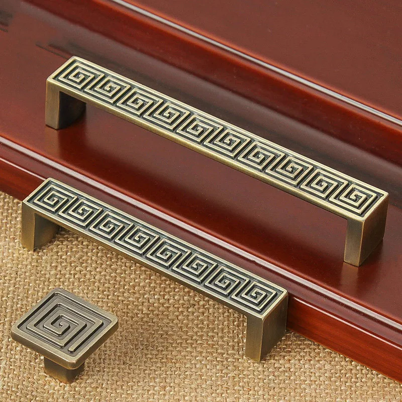 Дверные ручки в китайском стиле ручка для встряхивания двери шкафа из зеленой