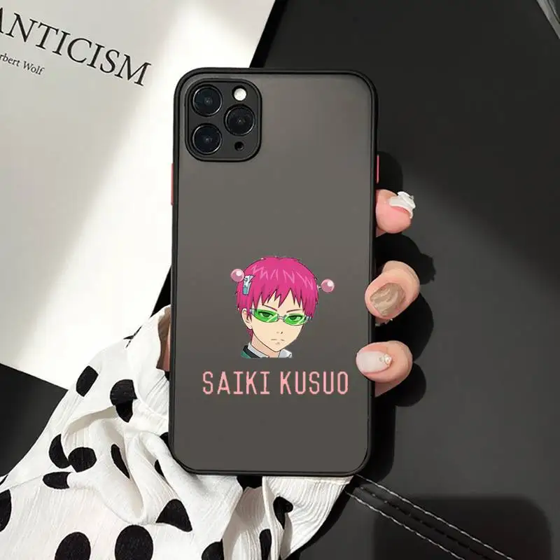 

Japan anime Saiki Kusuo Phone Cases matte transparent For iphone 7 8 11 12 plus mini x xs xr pro max cover