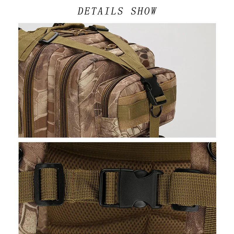 

Rucksack Camo bags Mountaineering Military Backpack Pack Army Tactical Attack Assault Outdoor Backpack Traveling Backpack Sports