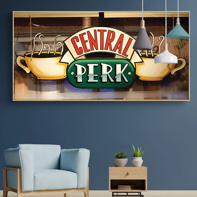 

Central Perk Cafe Canvas Painting Friends TV Show Posters and Prints Scandinavian Wall Art Picture for Living Room Cuadros Decor