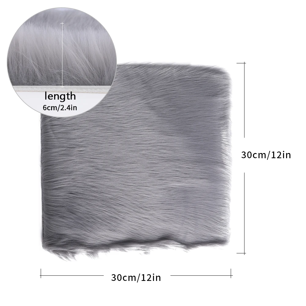 Квадратный Чехол для стула из овчины с искусственным мехом подушка сиденья