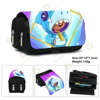 shooting game student pencil bags children square small bag kid polyester cartoon printed pencil case school supplies for gift
