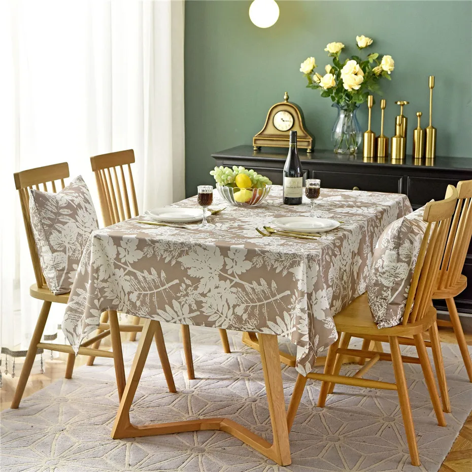 Современный Водонепроницаемая скатерть опавший лист с принтом винтажная