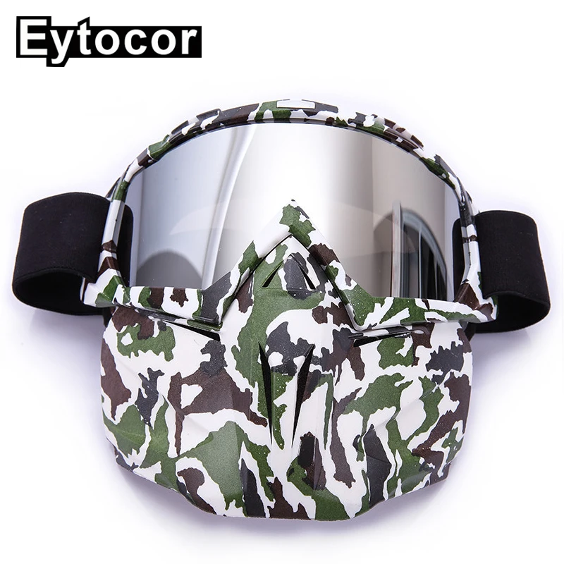 C08 EYTOCOR анти-ветер зимние ветрозащитные очки для катания на лыжах Сноуборд очки для мужчин и женщин мотокросса солнцезащитные очки с маской для лица - Цвет: C08