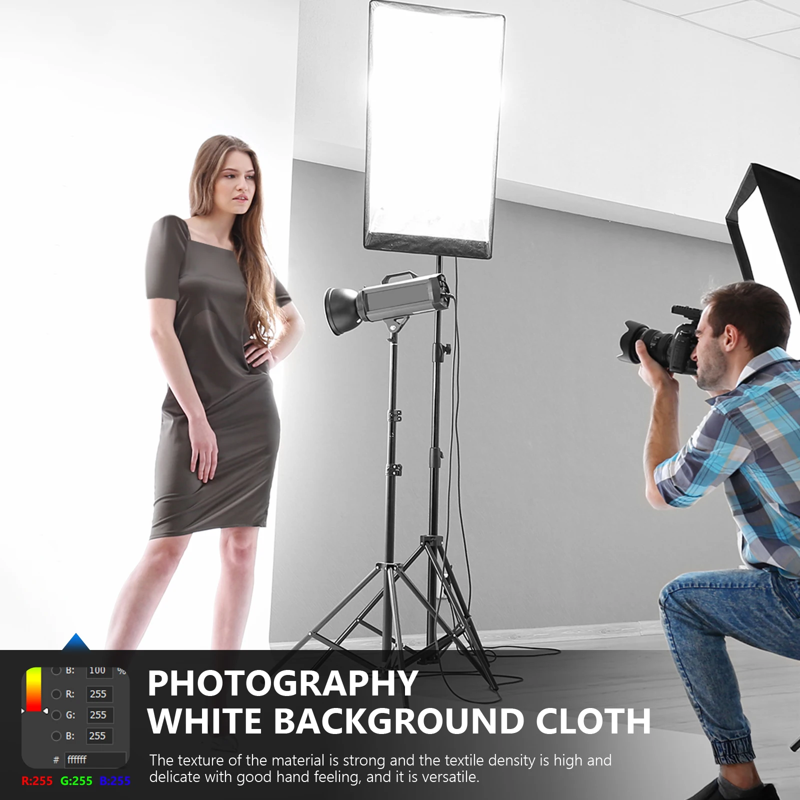 Neewer 3x3 6 м профессиональная фотостудия 100% чистый белый тканевый складной фоновый