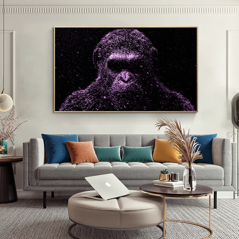 

Graffiti Animal Art Monkey Gorilla Smoking Canvas Painting Wall Art Posters Prints For Living Room Modern Home Painting Decor