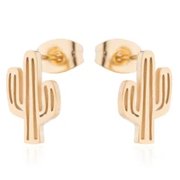 trending cactus stainless steel earrings for women plant stud earrings accessories earings fashion jewelry