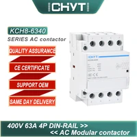 chyt kch8 63 4p 4no 4nc or 2no 2nc ac 400v 63a electric din rail mounted household modular contactor