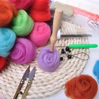40 colors diy needle felt acupuncture kit wool felt tool hand spun craft making ideal gift