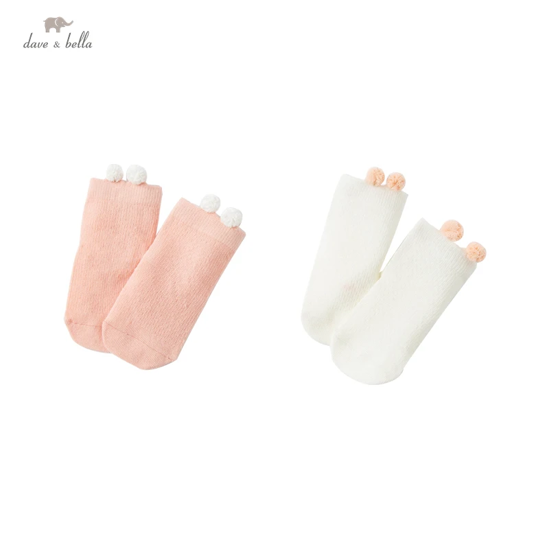 

Носки для девочек DB17731, летние, однотонные, с аппликацией в виде шариков