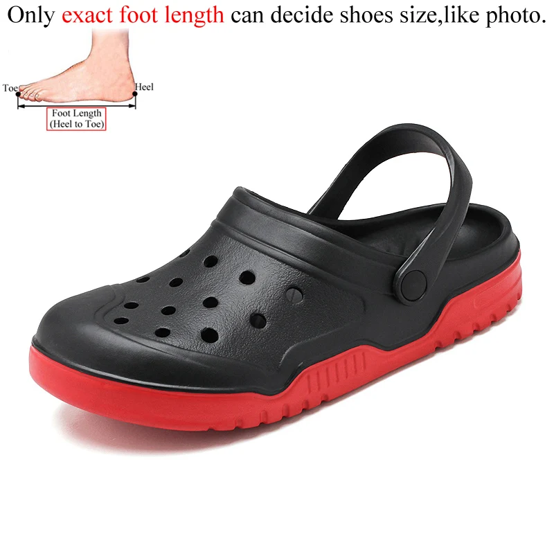 

Summer Mens Clogs Rubber Beach Sandals Clog Zuecos Hombre Sandalias Playa Garden Shoes Cholas Sandal Outdoor Pool Plus Big Size